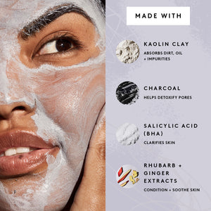 Cookies N Clean Whipped Clay Pore Detox Face Mask with Salicylic Acid + Charcoal